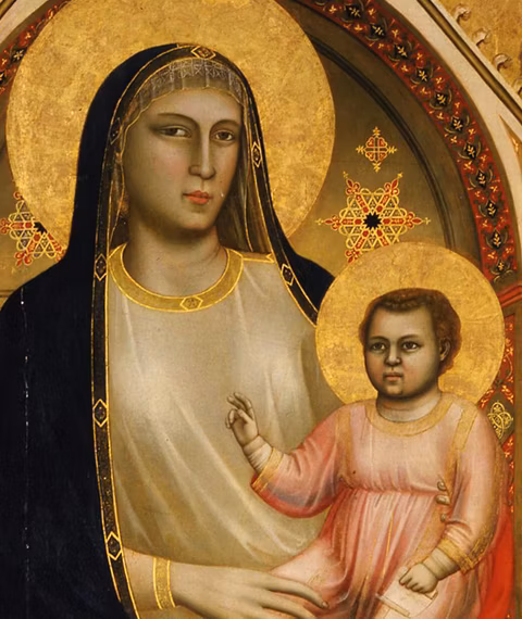 Virgin and Child enthroned, surrounded by angels and saints (Ognissanti Maestà)