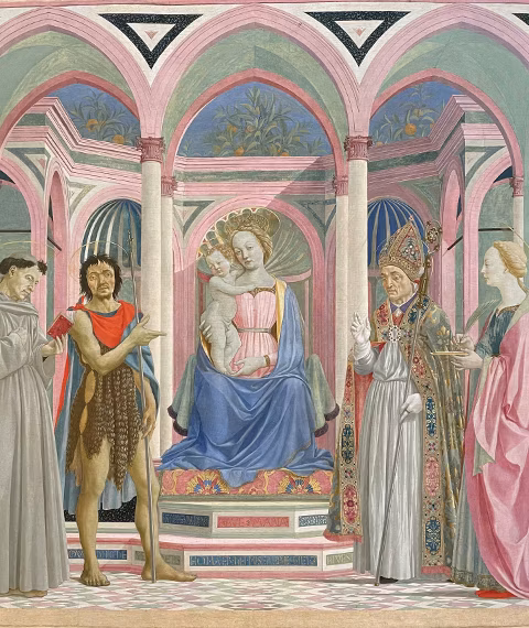 Madonna col Bambino in trono e i santi Francesco, Giovanni Battista, Zanobi e Lucia