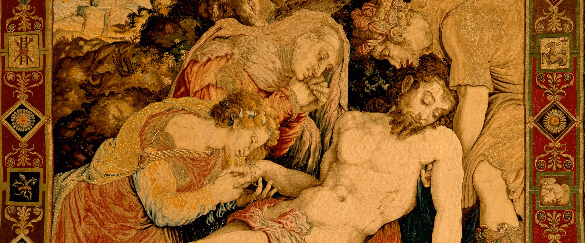 The tapestry gallery. The fragility of beauty