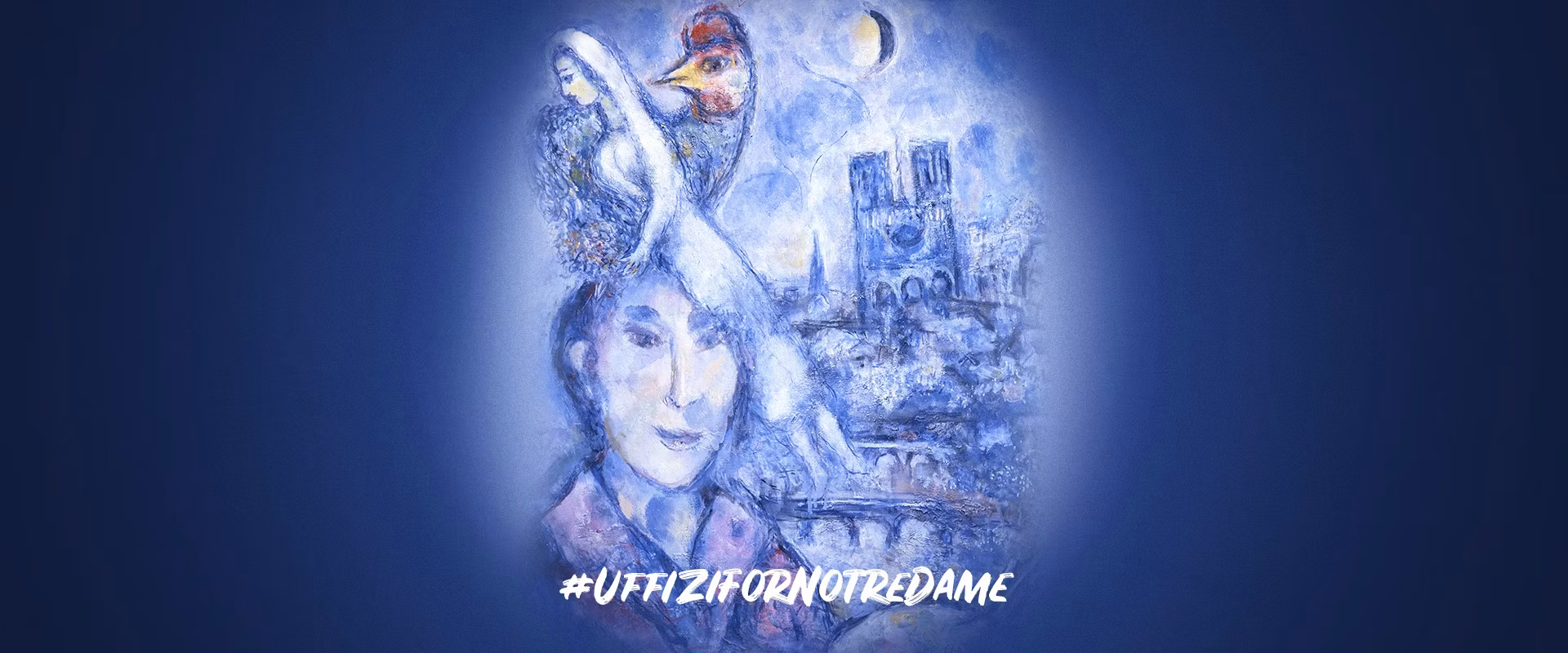 Gli Uffizi per Notre Dame, l'autoritratto di Chagall con la raffigurazione della Cattedrale esposto a Palazzo Pitti