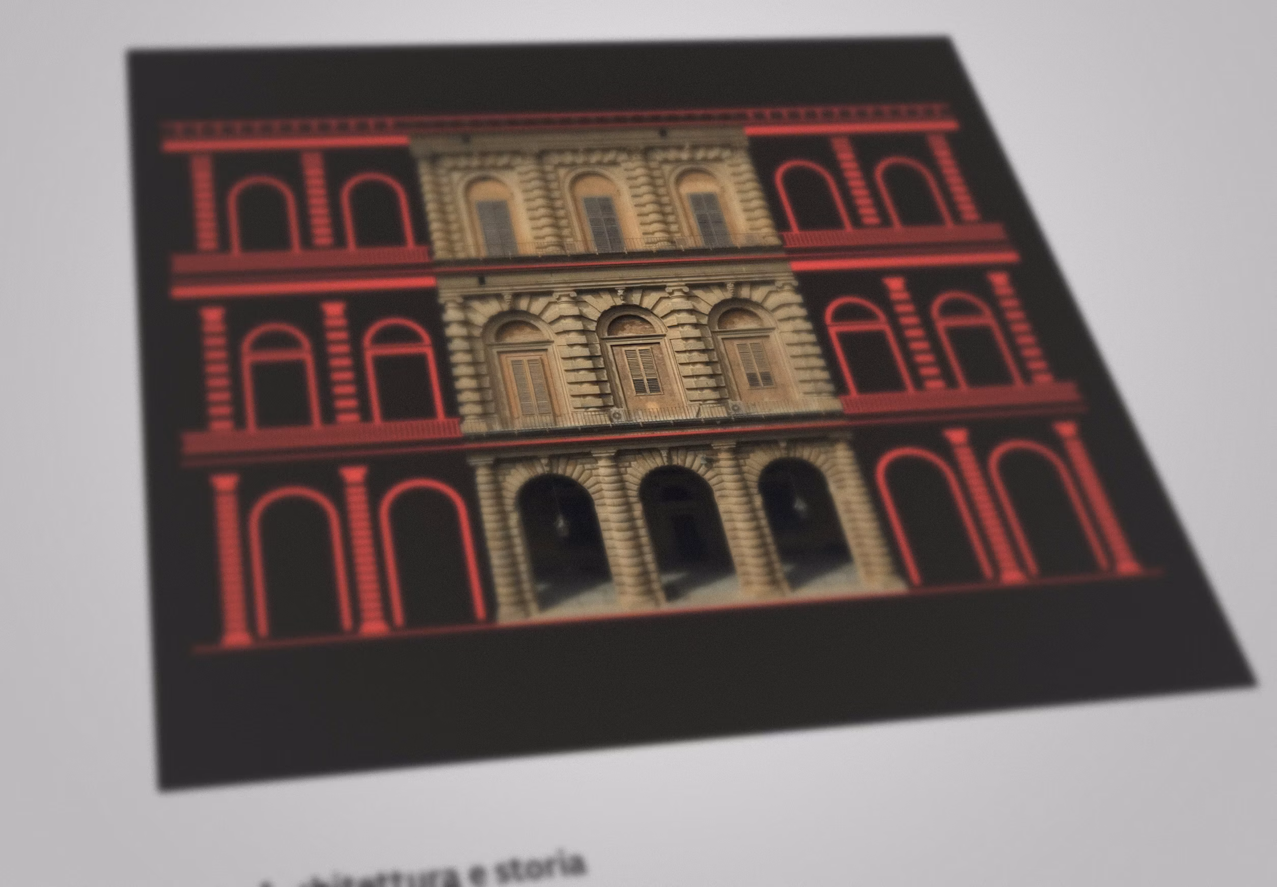 Copertina del libro tattile su Palazzo Pitti